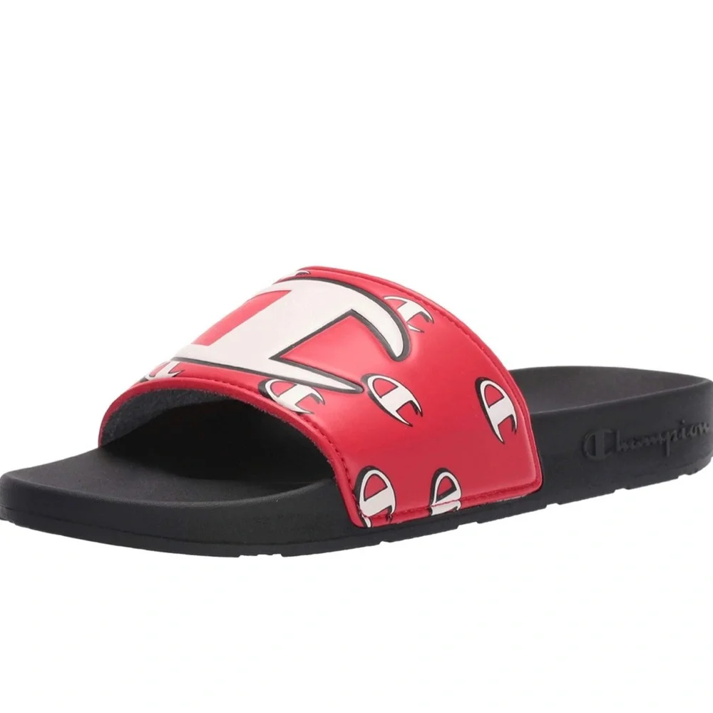 Champion IPO Repeat C Logo Red/White/ Black Mens Sandals